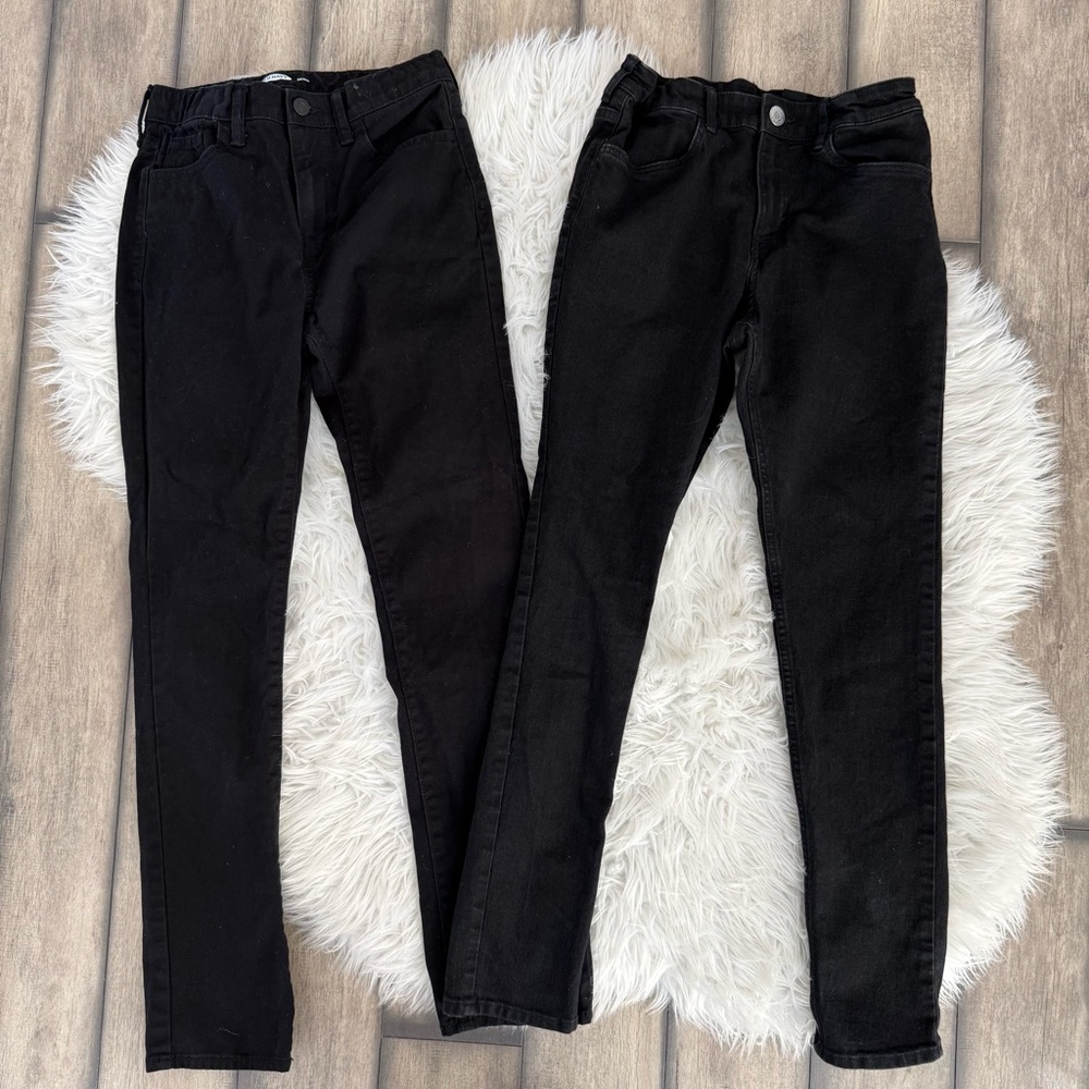 Boys Size 14 Stylish Dressy Black Skinny Jeans
